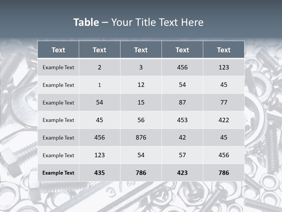 Nut Industrial Nobody PowerPoint Template