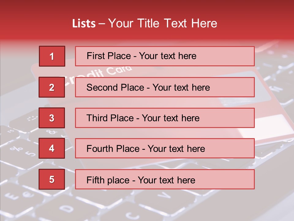 Number Card Ecommerce PowerPoint Template