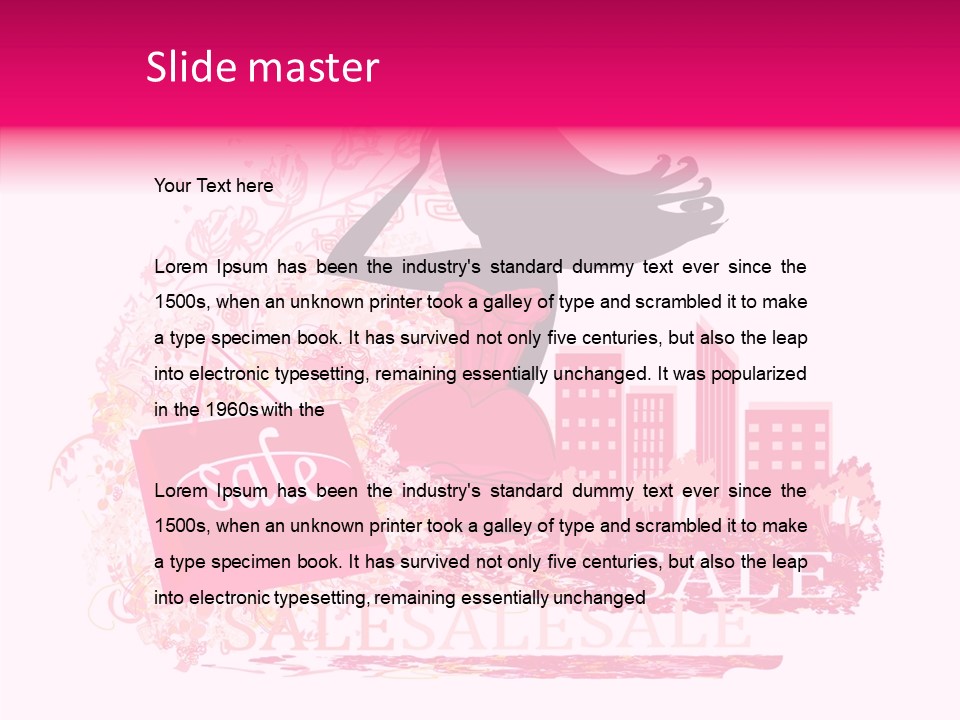 Beautiful Frame Lady PowerPoint Template