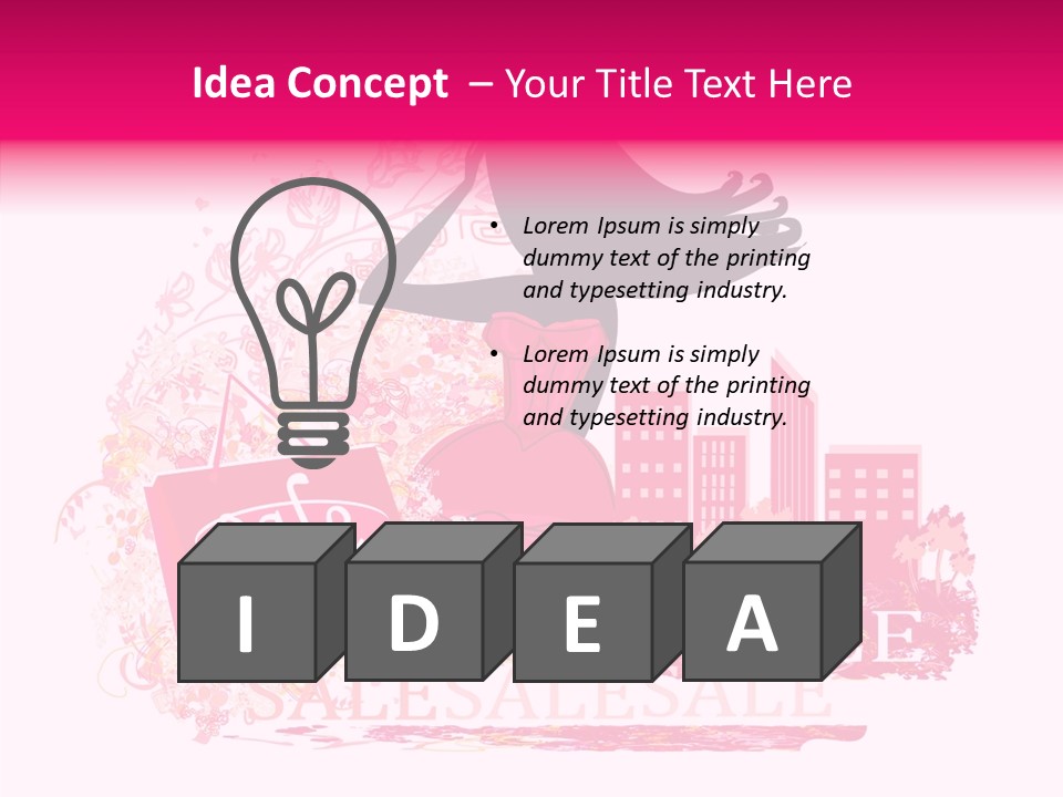 Beautiful Frame Lady PowerPoint Template