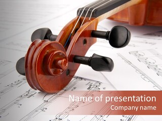 Musiknoten Notenblatt Orchester PowerPoint Template