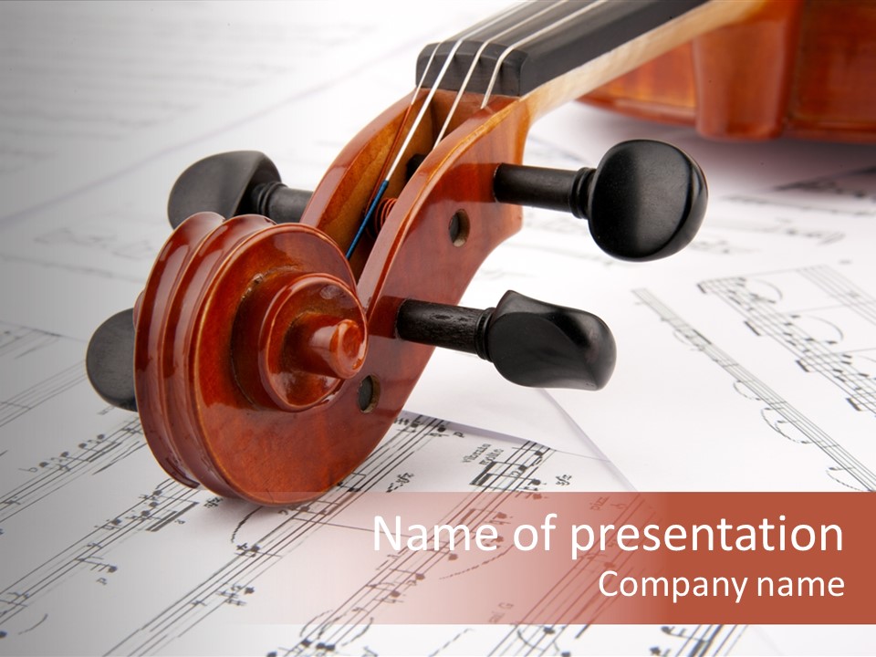 Musiknoten Notenblatt Orchester PowerPoint Template