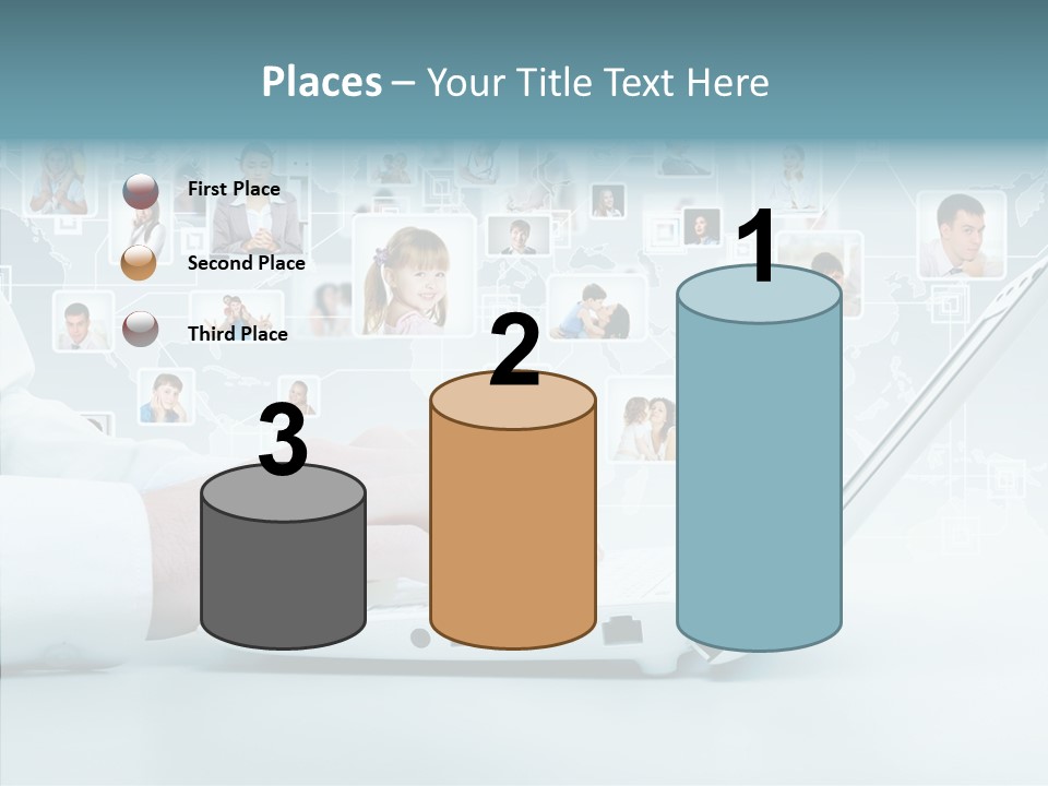 Connection Work Computer PowerPoint Template