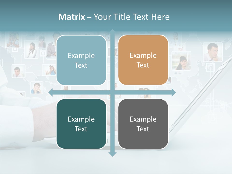 Connection Work Computer PowerPoint Template