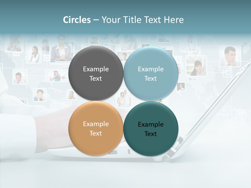 Connection Work Computer PowerPoint Template