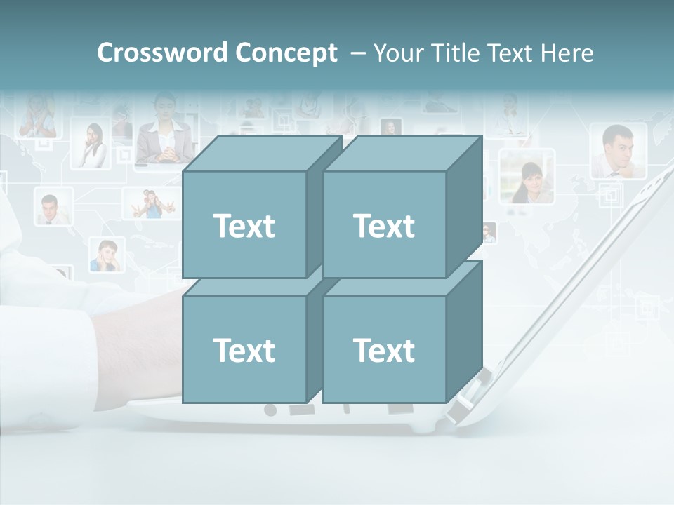 Connection Work Computer PowerPoint Template