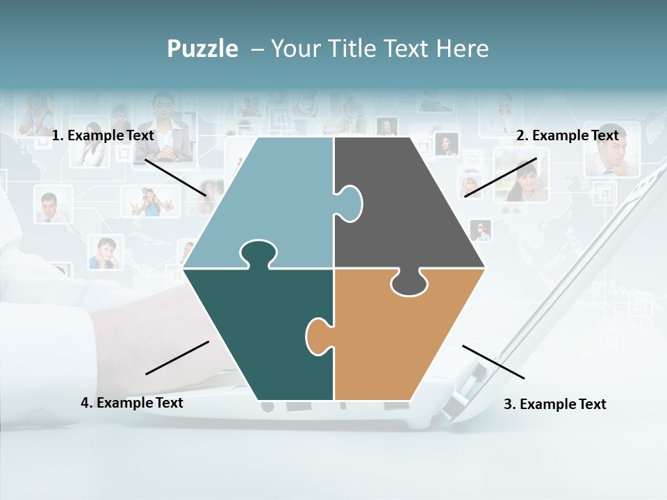 Connection Work Computer PowerPoint Template