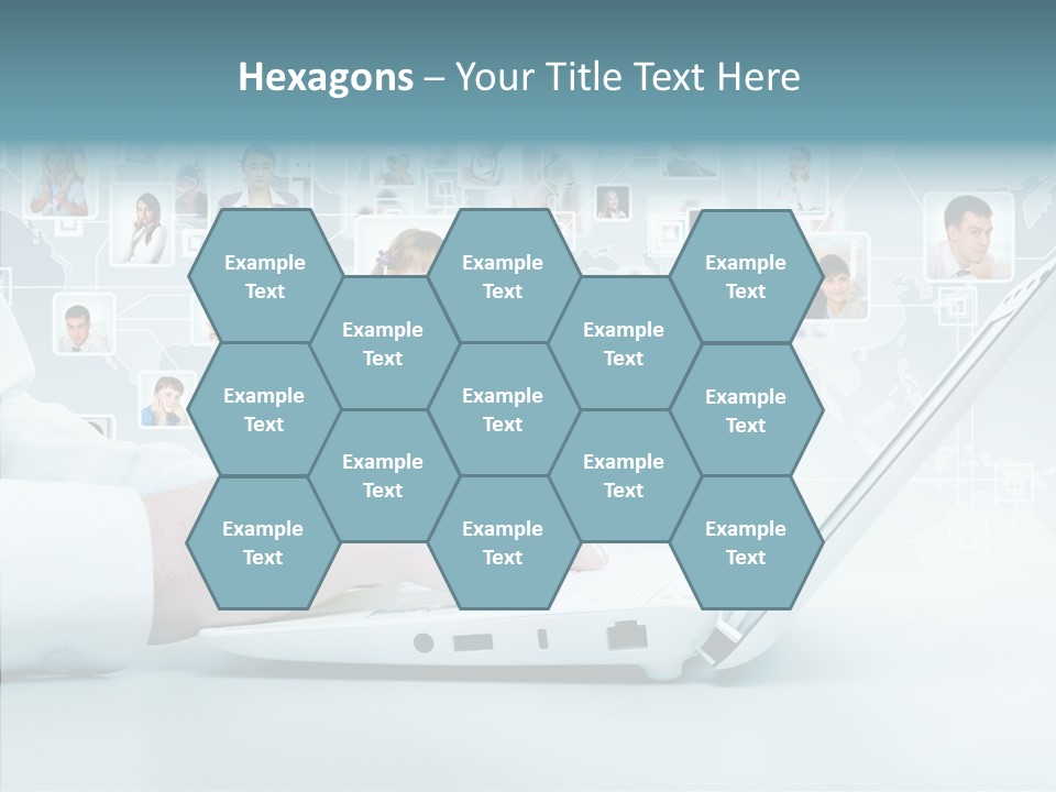 Connection Work Computer PowerPoint Template