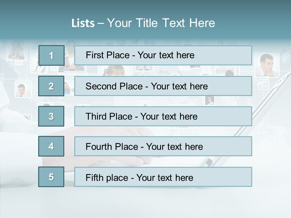 Connection Work Computer PowerPoint Template