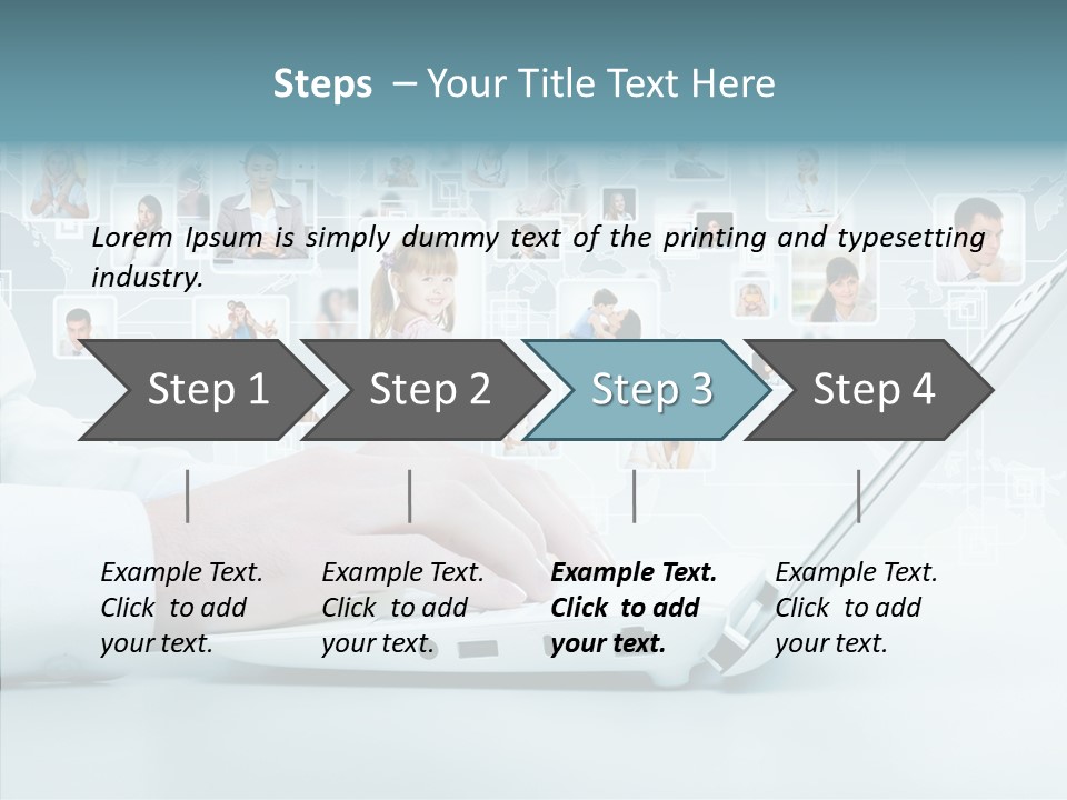 Connection Work Computer PowerPoint Template