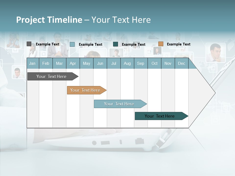 Connection Work Computer PowerPoint Template