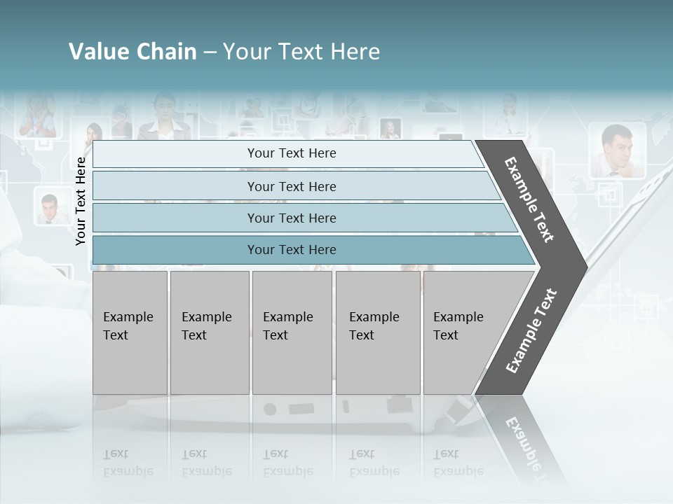 Connection Work Computer PowerPoint Template