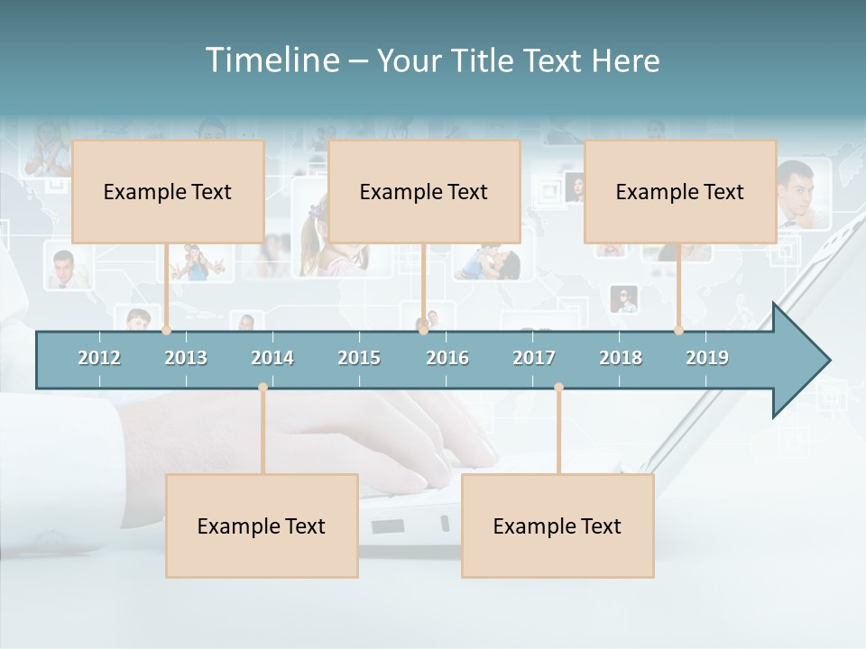 Connection Work Computer PowerPoint Template