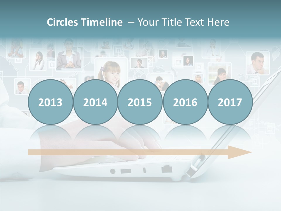 Connection Work Computer PowerPoint Template