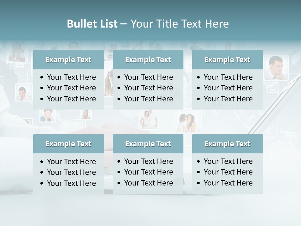 Connection Work Computer PowerPoint Template