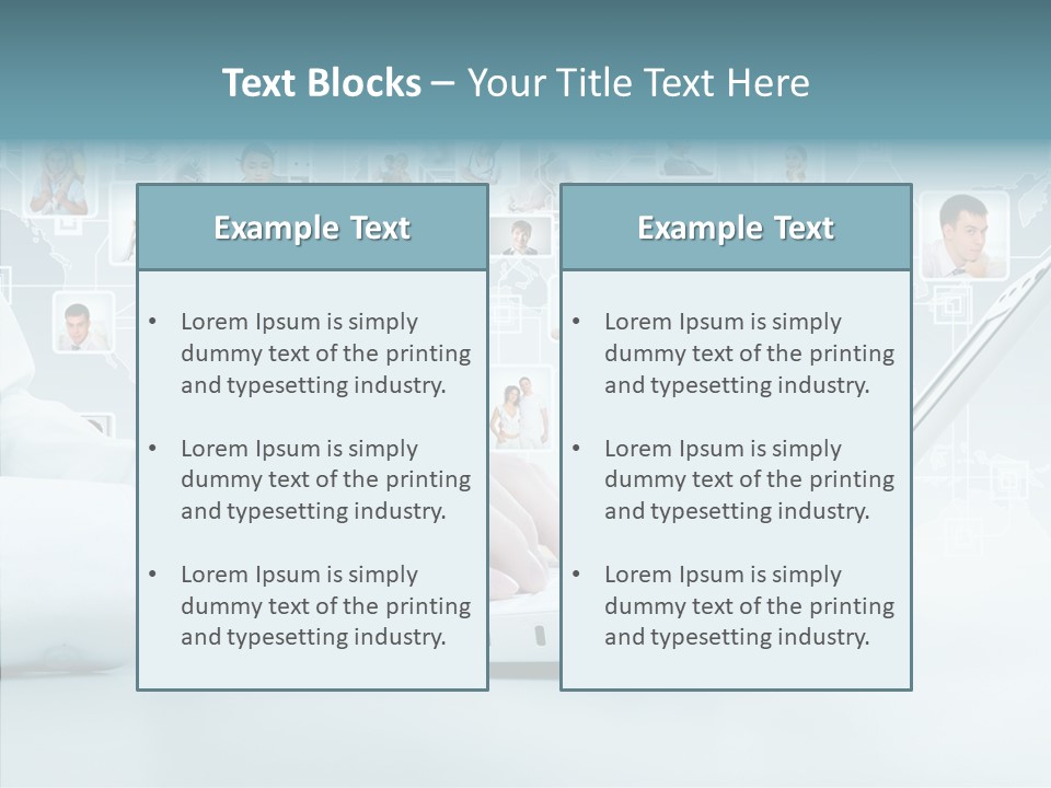 Connection Work Computer PowerPoint Template