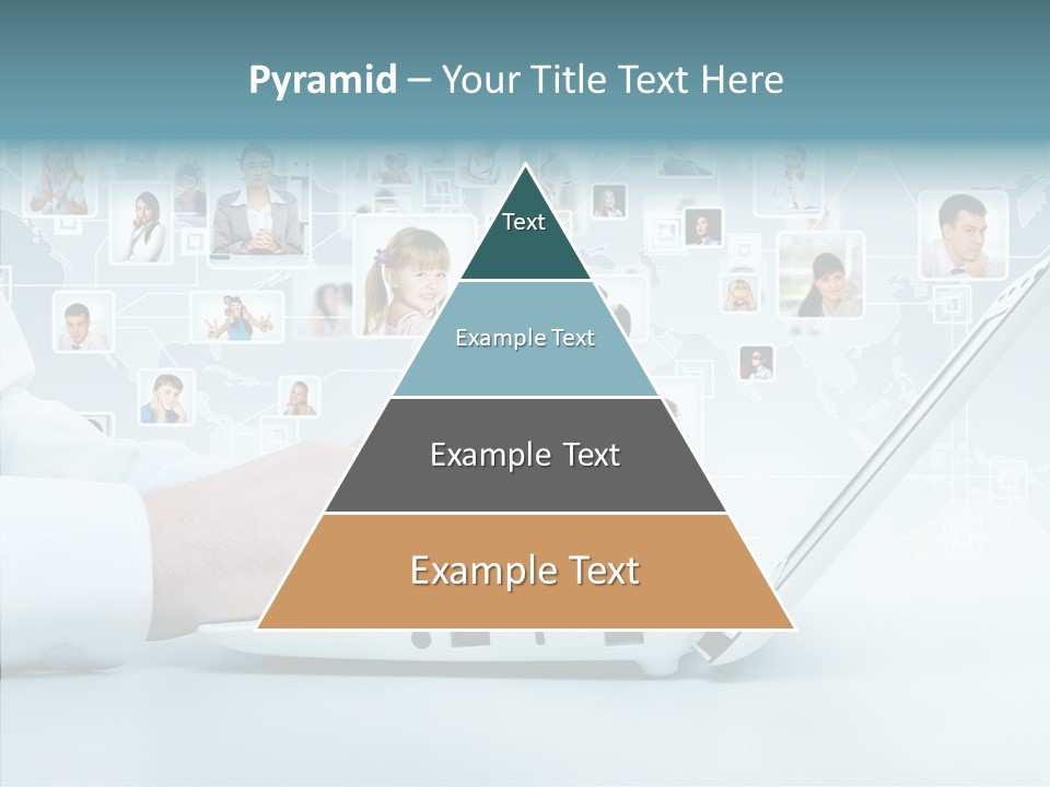 Connection Work Computer PowerPoint Template