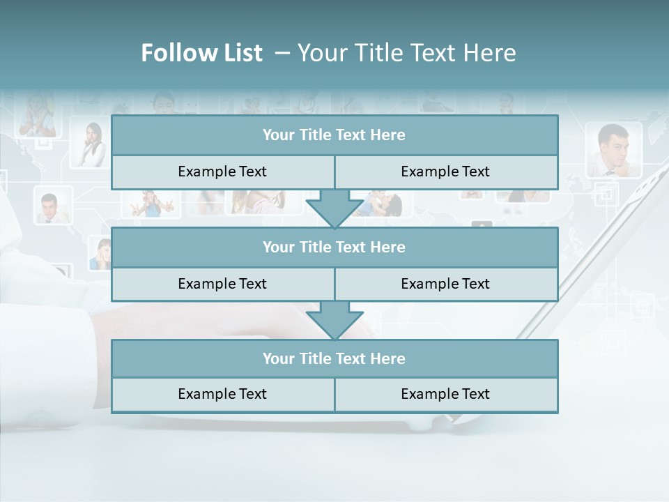 Connection Work Computer PowerPoint Template