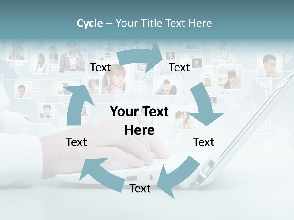 Connection Work Computer PowerPoint Template