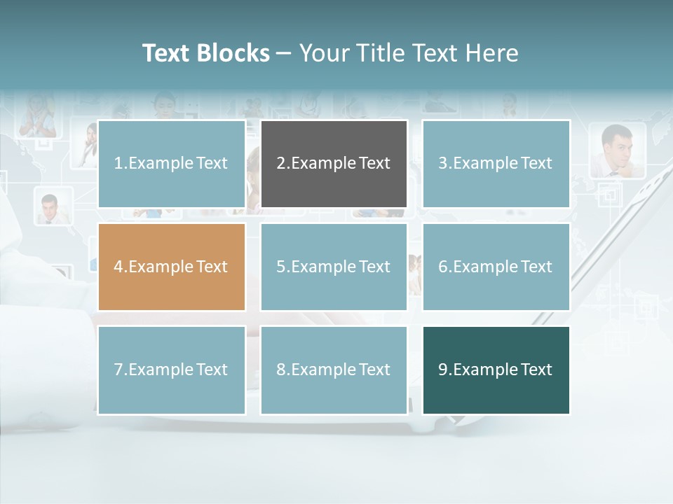 Connection Work Computer PowerPoint Template