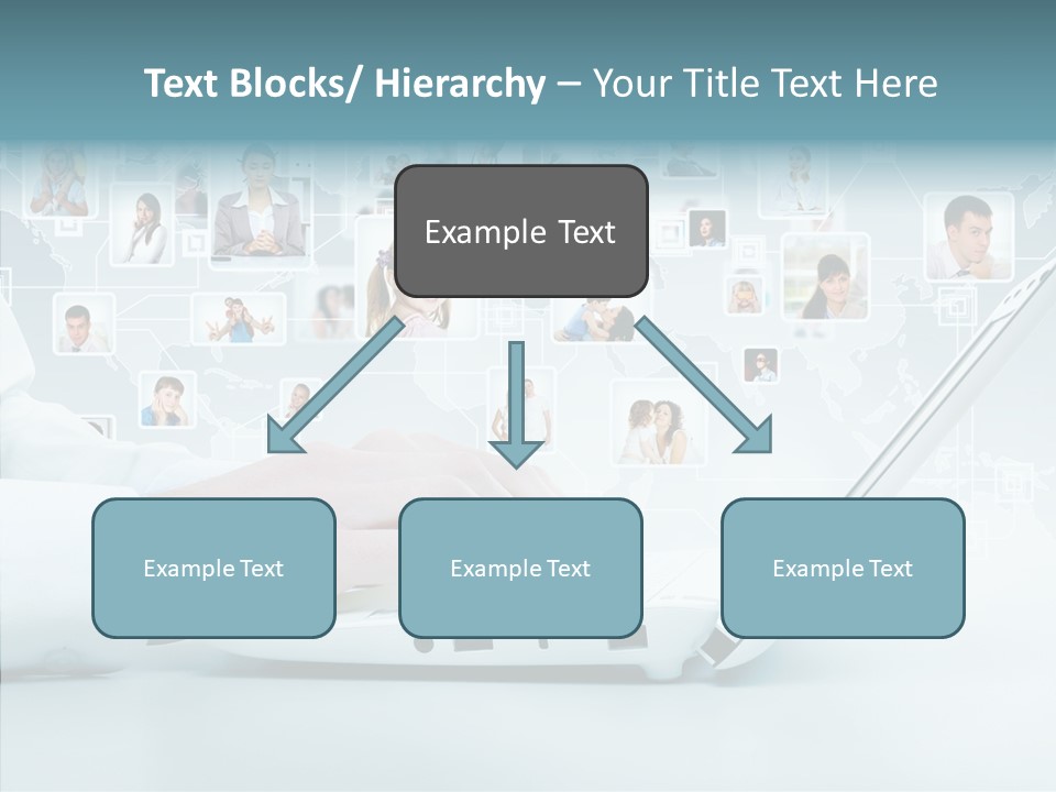 Connection Work Computer PowerPoint Template