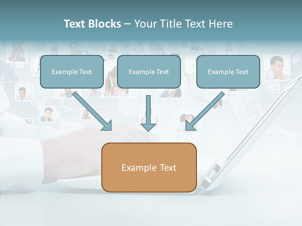 Connection Work Computer PowerPoint Template