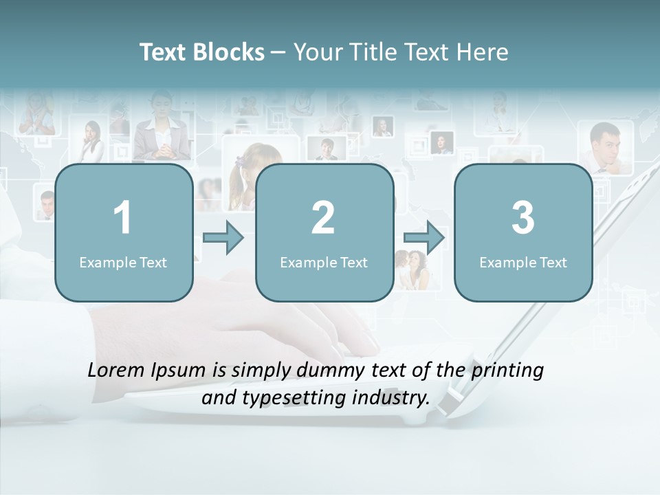 Connection Work Computer PowerPoint Template