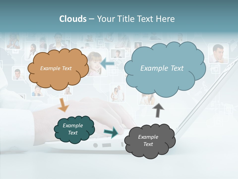 Connection Work Computer PowerPoint Template