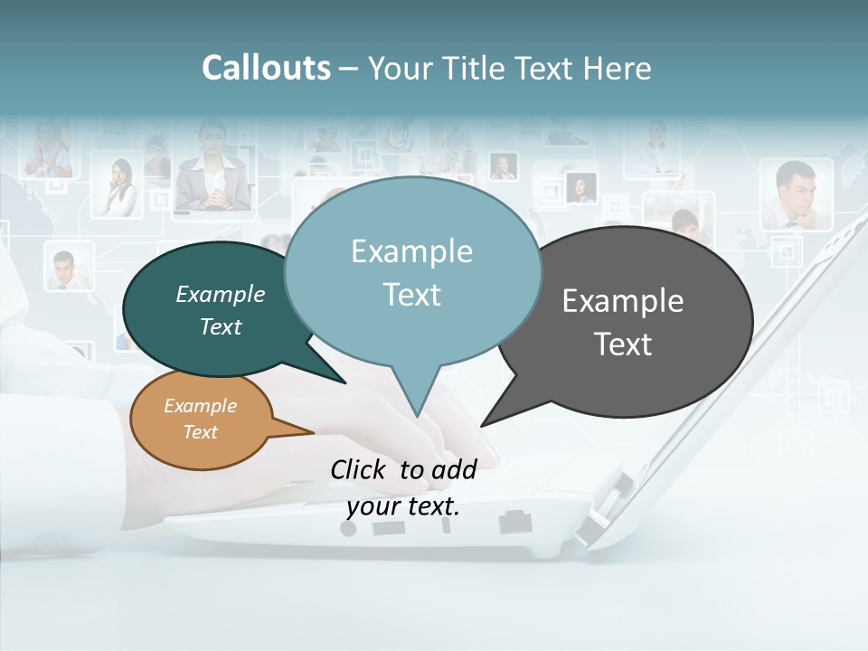 Connection Work Computer PowerPoint Template