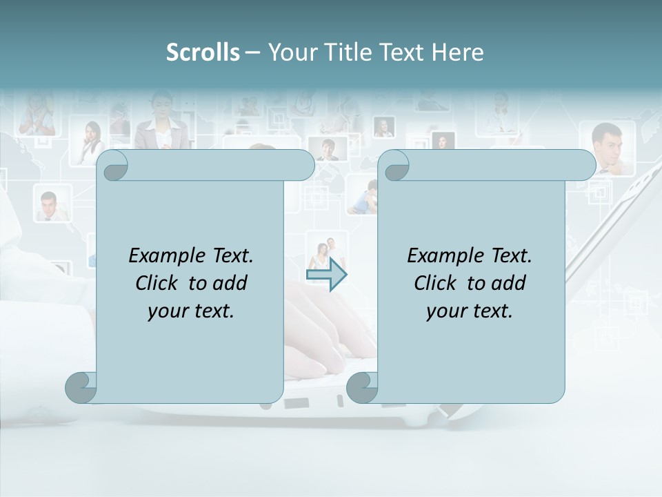 Connection Work Computer PowerPoint Template