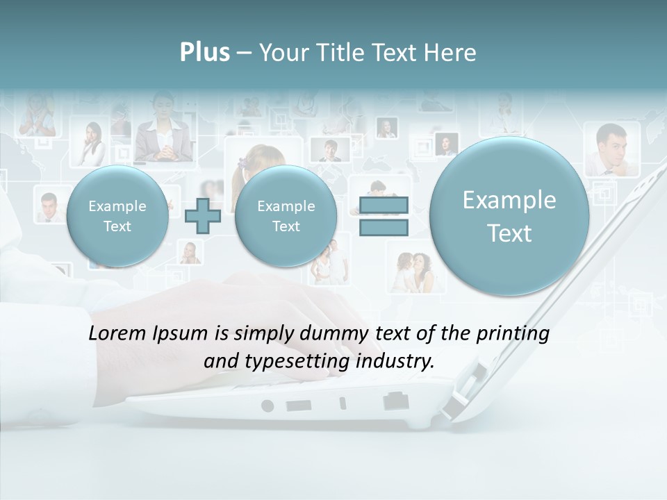 Connection Work Computer PowerPoint Template