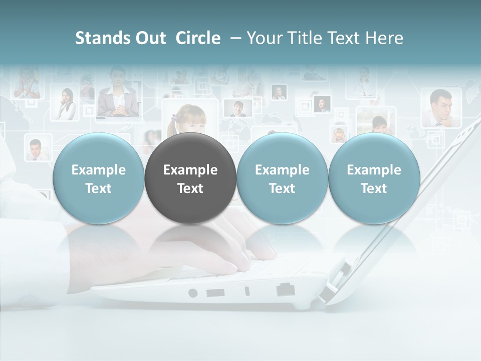 Connection Work Computer PowerPoint Template