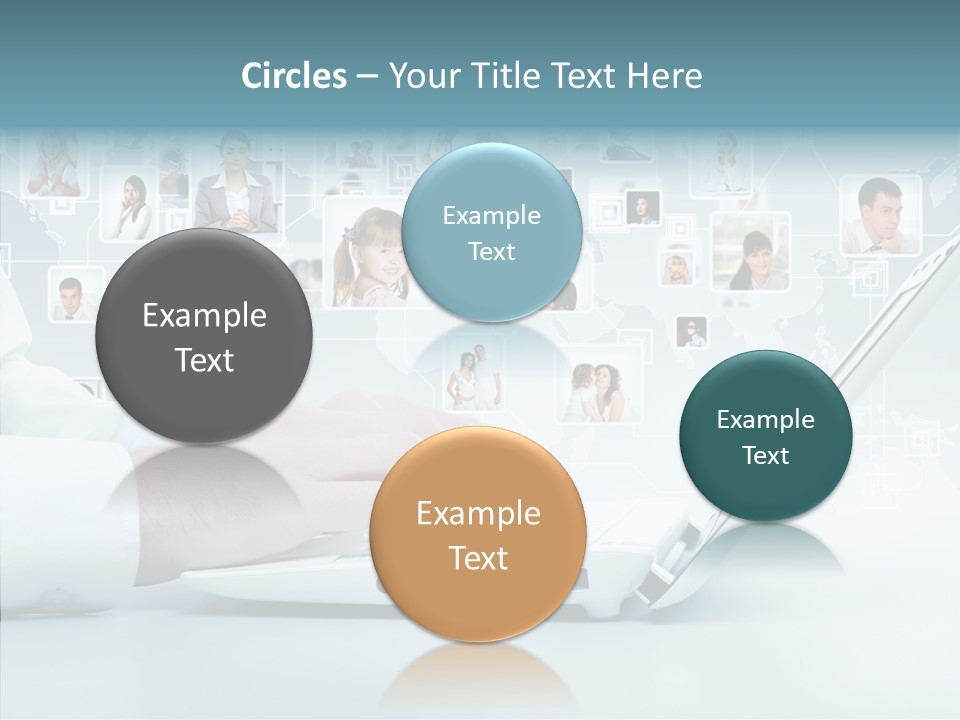 Connection Work Computer PowerPoint Template