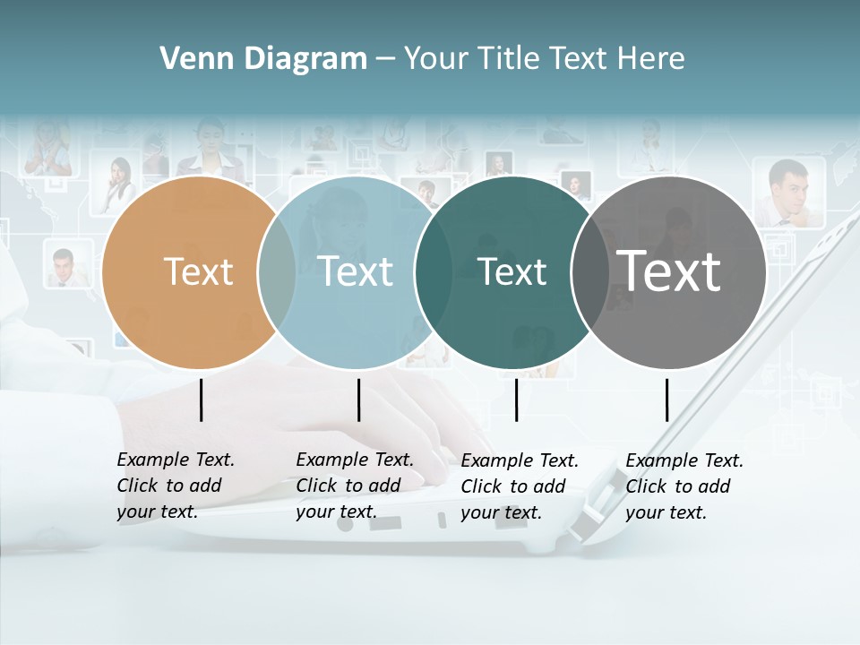 Connection Work Computer PowerPoint Template