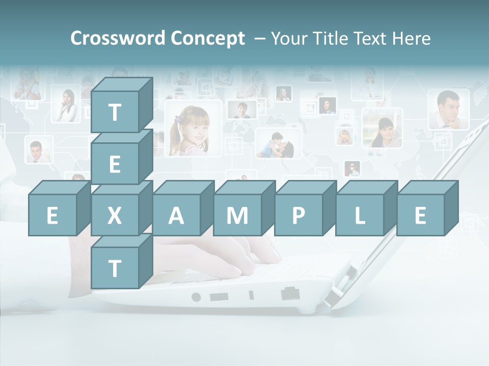Connection Work Computer PowerPoint Template