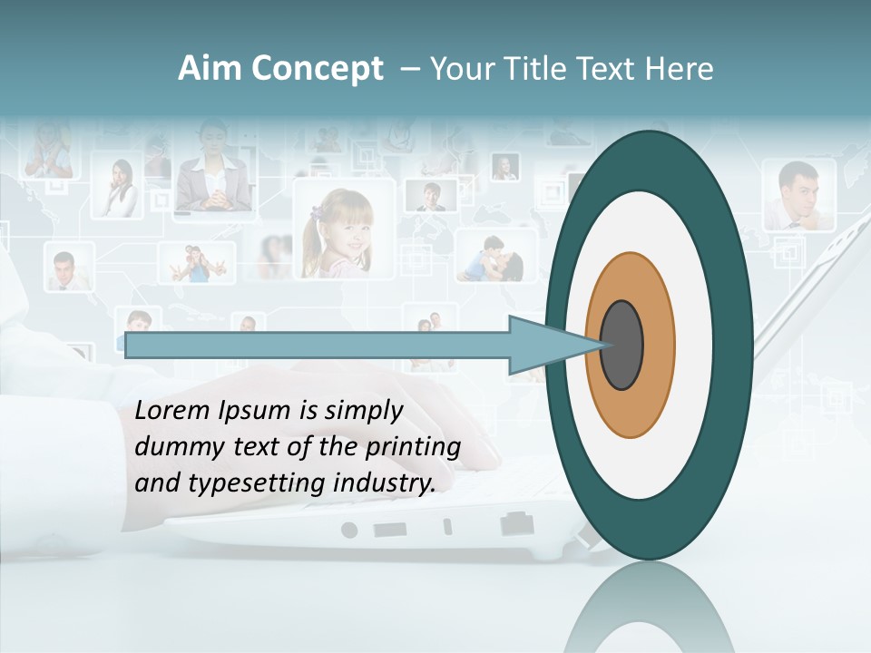 Connection Work Computer PowerPoint Template