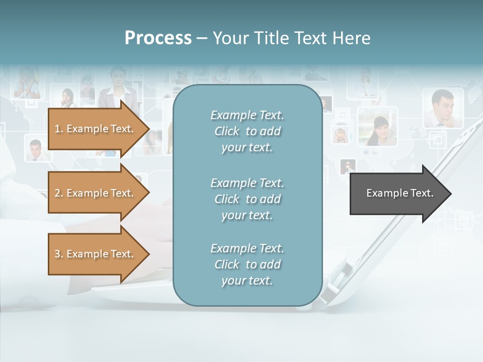 Connection Work Computer PowerPoint Template