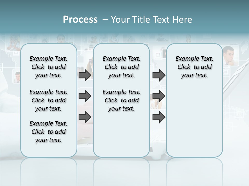 Connection Work Computer PowerPoint Template