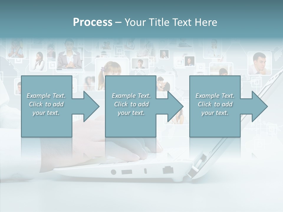 Connection Work Computer PowerPoint Template
