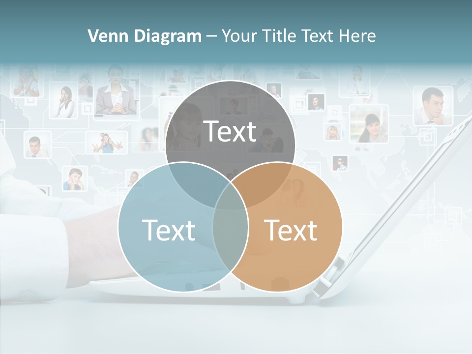 Connection Work Computer PowerPoint Template