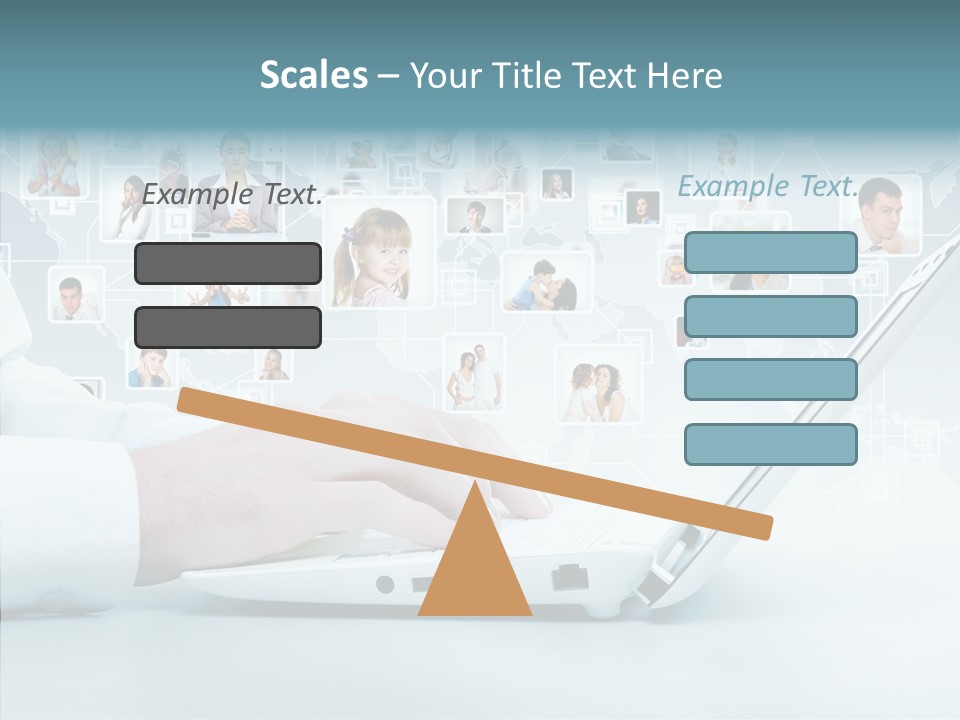 Connection Work Computer PowerPoint Template