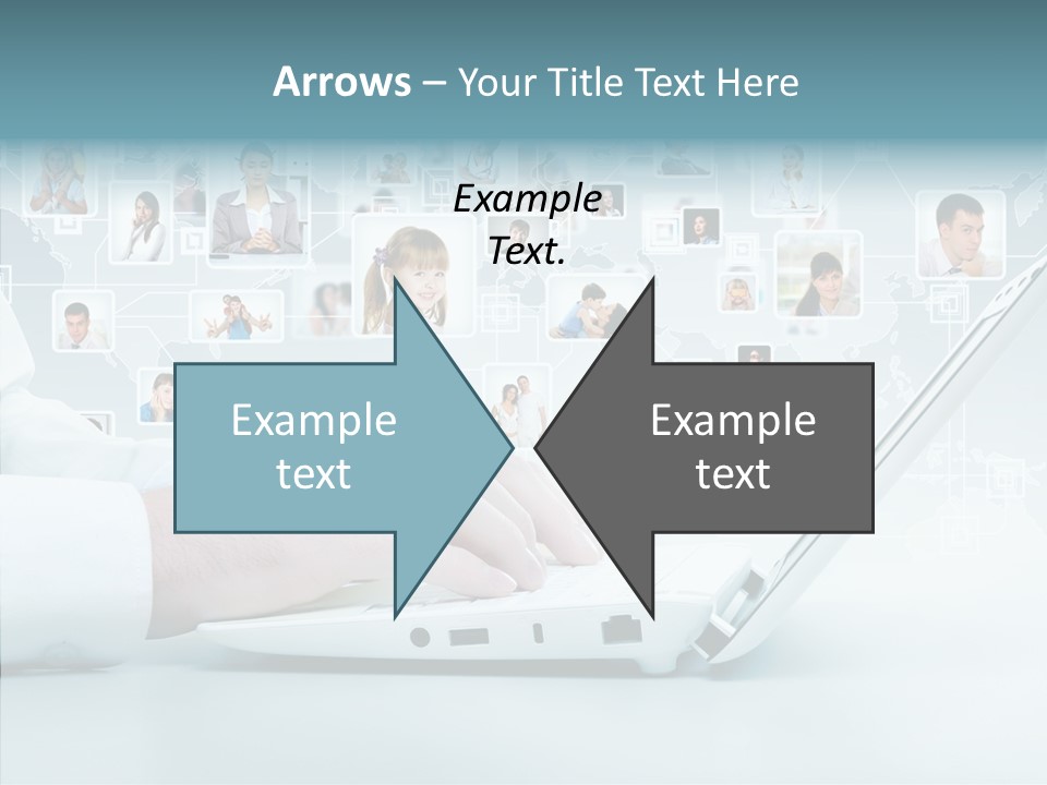 Connection Work Computer PowerPoint Template