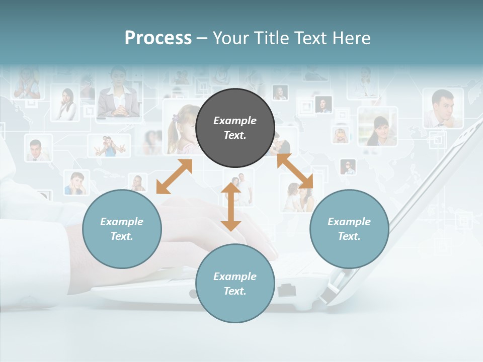 Connection Work Computer PowerPoint Template