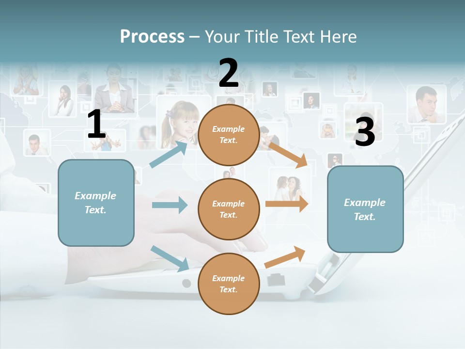 Connection Work Computer PowerPoint Template