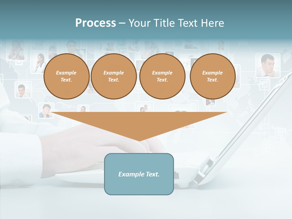 Connection Work Computer PowerPoint Template
