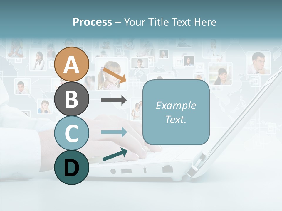 Connection Work Computer PowerPoint Template