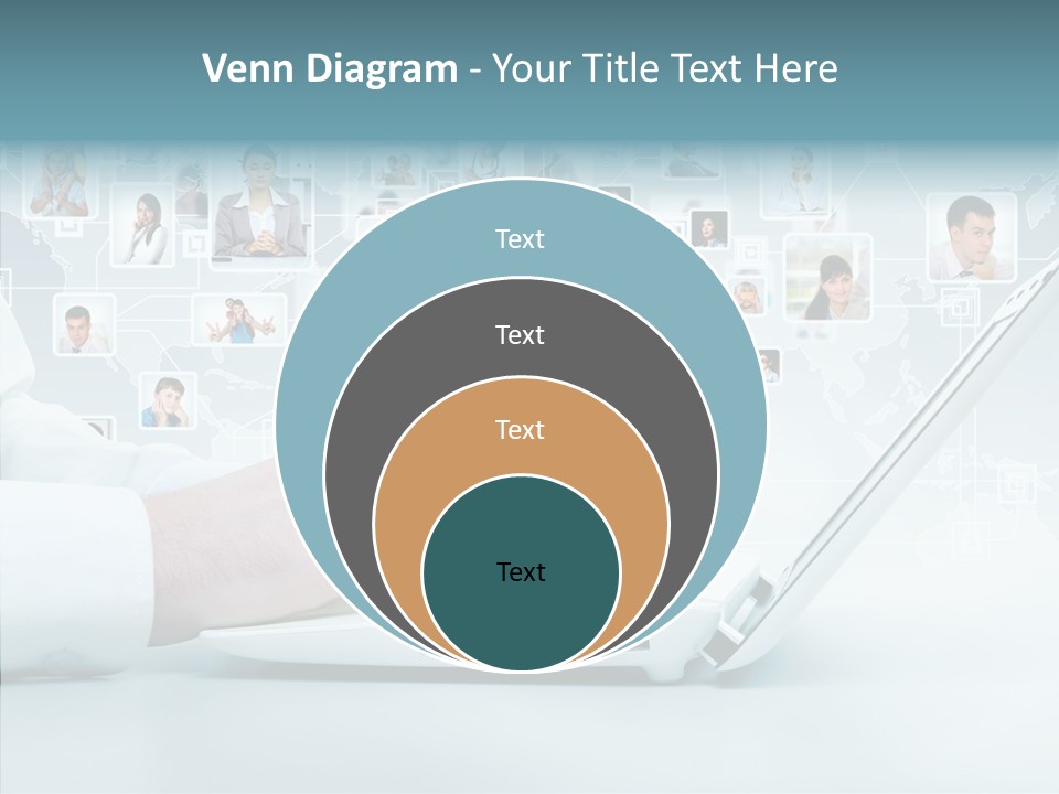 Connection Work Computer PowerPoint Template