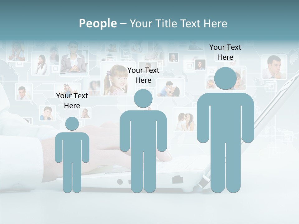 Connection Work Computer PowerPoint Template