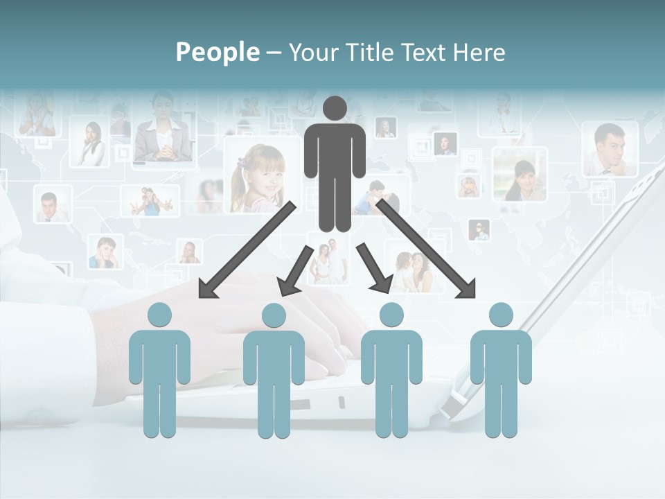 Connection Work Computer PowerPoint Template