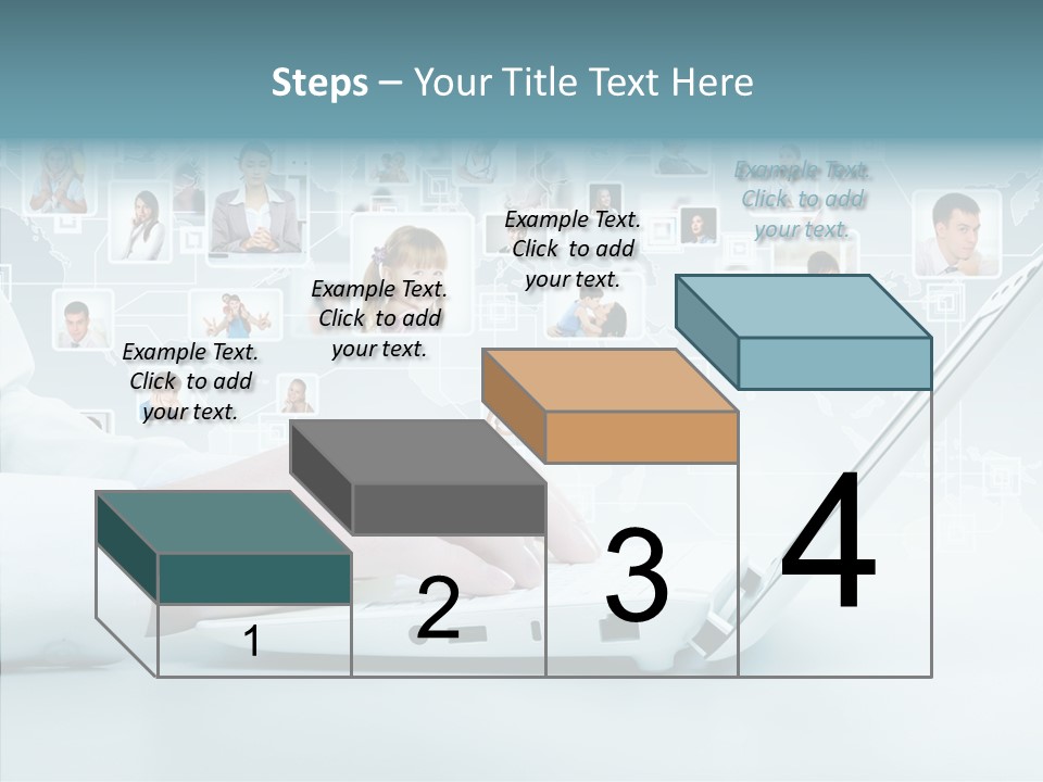 Connection Work Computer PowerPoint Template